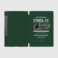 Thumbnail for CFM56-5C design on dark green samsung tablet tablet case