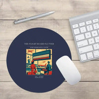 Thumbnail for VINTAGE G4302 - The Flight Board Flutter - Designed Mouse Pads design on navyblue round
