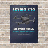 Thumbnail for Skydio X10 vertical canvas print - no frame - navy blue background
