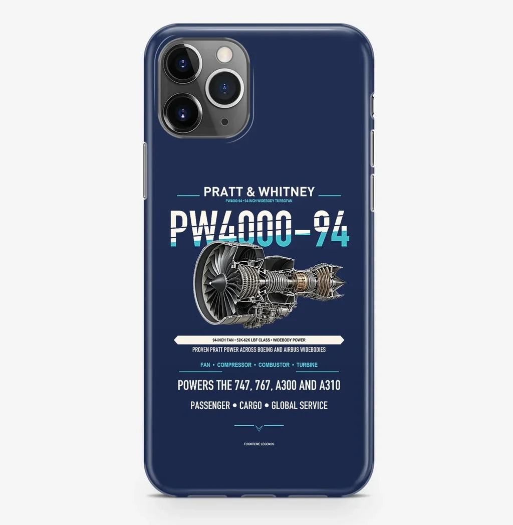 PW4000-94 Case ProMax design on navy blue iphone case promax