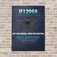 Thumbnail for Inspired Flight IF1200A vertical canvas print - no frame - navy blue background