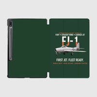 Thumbnail for FJ-1 Fury First Fury Straight Wing design on dark green samsung tablet tablet case