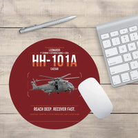 Thumbnail for Leonardo HH-101A Caesar design on dark red round mouse pad