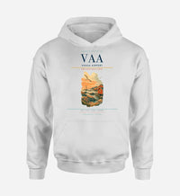Thumbnail for Vaasa Airport (VAA) design on white hoodie single-side print