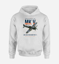 Thumbnail for Hawker Tempest Mk V design on white double-side hoodie, single-side print