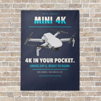 Thumbnail for DJI Mini 4K vertical canvas print - no frame - navy blue background