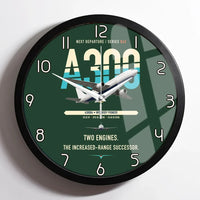 Thumbnail for Airbus A300B4 design on dark green framed wall clock