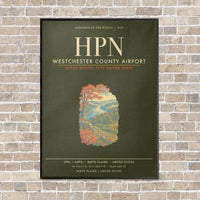Thumbnail for Westchester County Airport HPN - Canvas Framed - Green Army