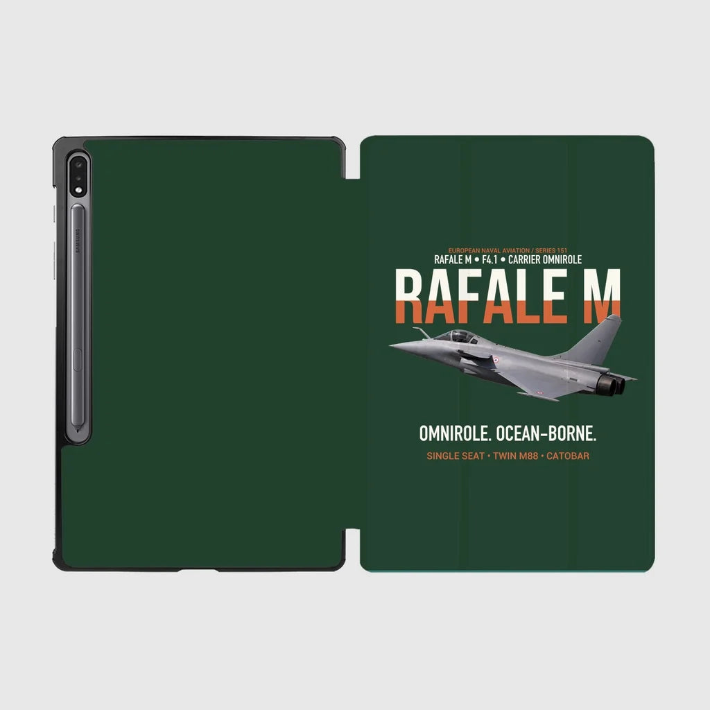 Dassault Rafale M F4.1 Carrier Omnirole Network design on dark green samsung tablet tablet case