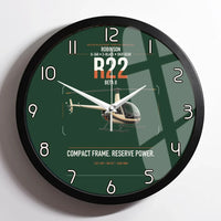 Thumbnail for Robinson R22 Beta II design on dark green framed wall clock