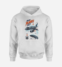 Thumbnail for SIGNAL 616 - How Planes Fly V2 design on white hoodie single side