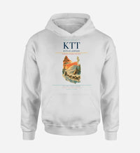 Thumbnail for Kittilä Airport (KTT) design on white hoodie single-side print