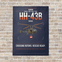 Thumbnail for Kaman HH-43B Huskie vertical canvas print - no frame - navy blue background