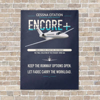 Thumbnail for Cessna Citation Encore+ vertical canvas print - no frame - navy blue background