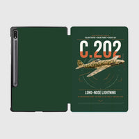 Thumbnail for Macchi C.202 Folgore design on dark green samsung tablet tablet case