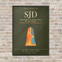 Thumbnail for Aeropuerto Internacional de Los Cabos SJD - Canvas Framed - Green Army