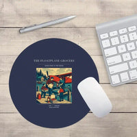 Thumbnail for VINTAGE G4286 - The Floatplane Grocery - Designed Mouse Pads design on navyblue round