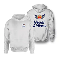 Thumbnail for Nepal Airlines logo on white double side hoodie