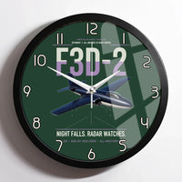 Thumbnail for F3D-2 Skyknight design on dark green framed wall clock