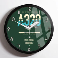 Thumbnail for Airbus A320neo design on dark green framed wall clock