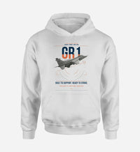 Thumbnail for SEPECAT Jaguar GR1 design on white double-side hoodie, single-side print