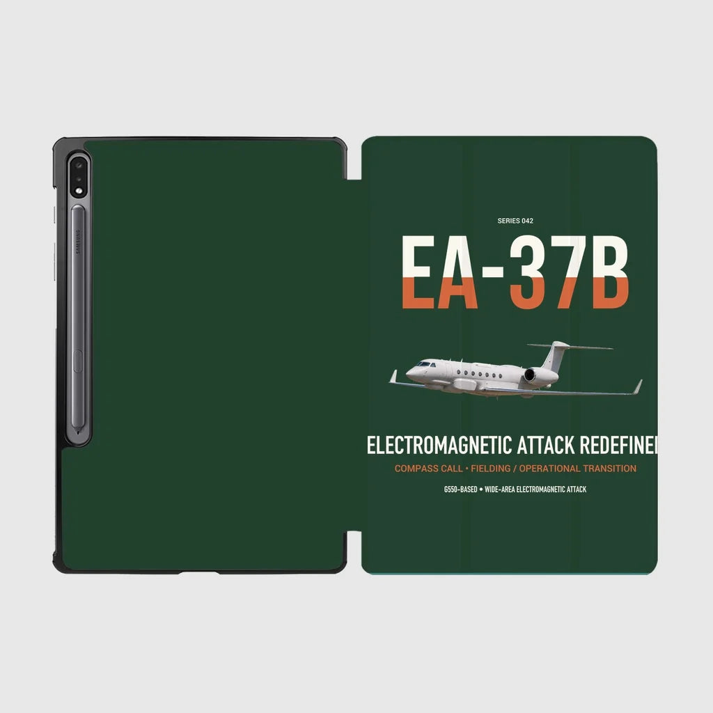 EA-37B Compass Call design on dark green samsung tablet tablet case
