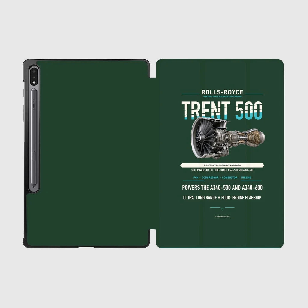 TRENT 500 design on dark green samsung tablet tablet case