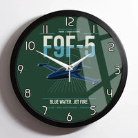 Thumbnail for F9F-5 Panther design on dark green framed wall clock