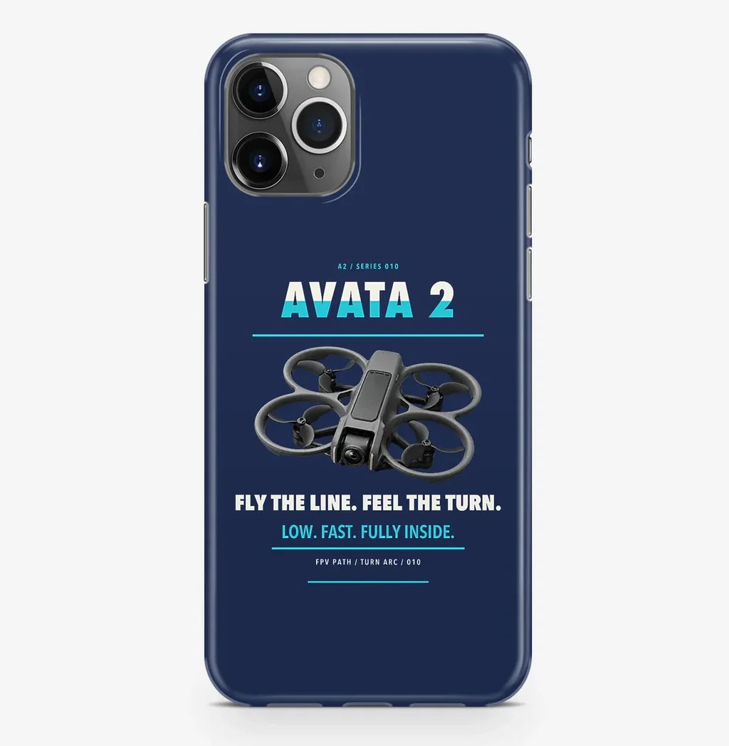 DJI Avata 2 Case ProMax design on navy blue iphone case promax