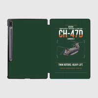 Thumbnail for Boeing CH-47D design on dark green samsung tablet tablet case