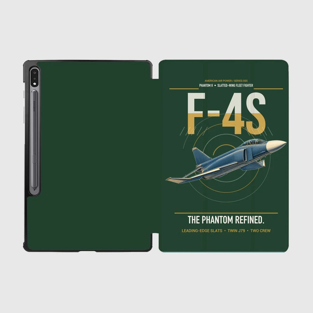 F-4S Phantom II design on dark green samsung tablet tablet case