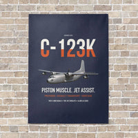 Thumbnail for C-123K Provider vertical canvas print - no frame - navy blue background