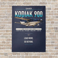Thumbnail for Daher Kodiak 900 vertical canvas print - no frame - navy blue background