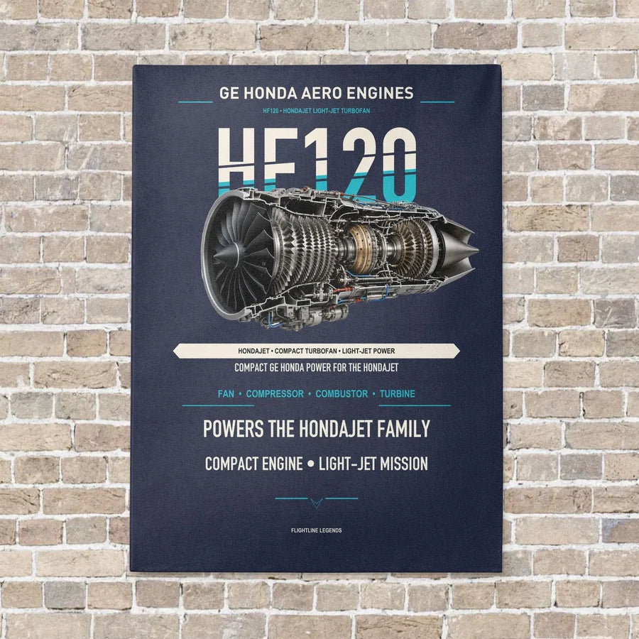 HF120 vertical canvas print - no frame - navy blue background