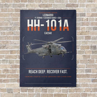 Thumbnail for Leonardo HH-101A Caesar vertical canvas print - no frame - navy blue background