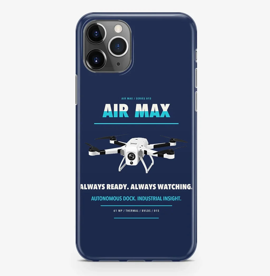 Percepto Air Max Case ProMax design on navy blue iphone case promax