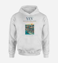 Thumbnail for Inuvik (Mike Zubko) Airport (YEV) design on white hoodie single-side print
