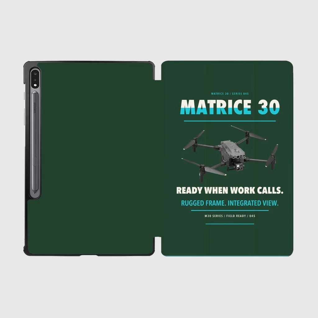 DJI Matrice 30 design on dark green samsung tablet tablet case