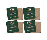 Thumbnail for Sikorsky S-76B design on dark green 4 pieces set coaster