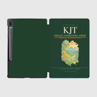 Thumbnail for Kertajati International Airport (KJT) design on dark green samsung tablet tablet case
