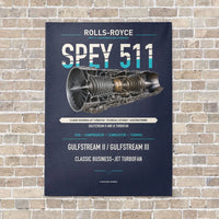 Thumbnail for SPEY 511 vertical canvas print - no frame - navy blue background