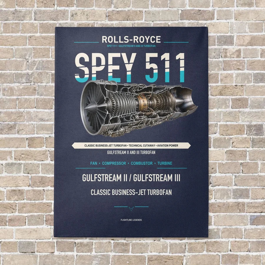 SPEY 511 vertical canvas print - no frame - navy blue background