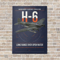 Thumbnail for Heinkel He 111H-6 vertical canvas print - no frame - navy blue background