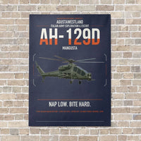 Thumbnail for AgustaWestland AH-129D Mangusta vertical canvas print - no frame - navy blue background