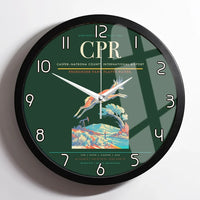 Thumbnail for Casper–Natrona County International Airport (CPR) design on dark green framed wall clock