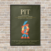 Thumbnail for Pittsburgh International Airport PIT - Canvas Framed - Green Army