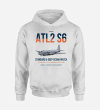 Thumbnail for Atlantique 2 Standard 6 design on white double-side hoodie, single-side print