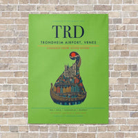Thumbnail for Trondheim Airport, Vrnes TRD - Canvas No Frame - Light Green