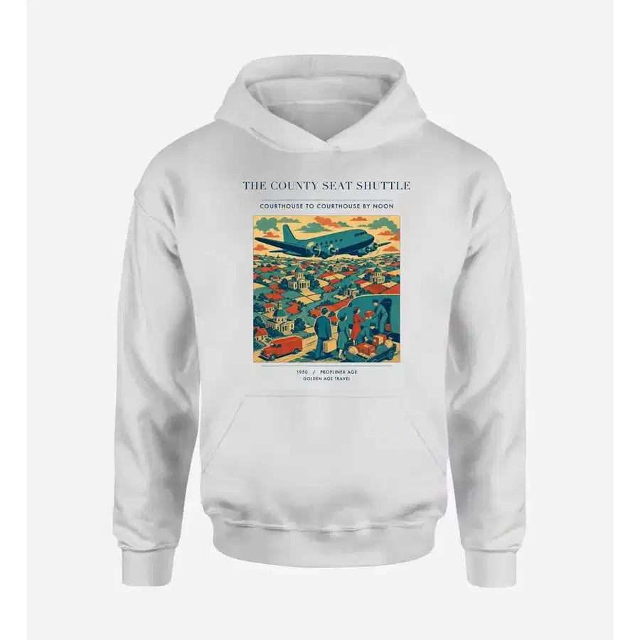 VINTAGE G4388 - The County Seat Shuttle - Premium Hoodie design on white premium