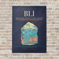 Thumbnail for Bellingham International Airport BLI - Canvas No Frame - Navy Blue